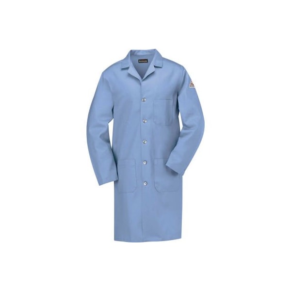 Bulwark Unisex Excel Flame-Resistant Lab Coat, 7 oz., Light Blue, Cotton, 4XL